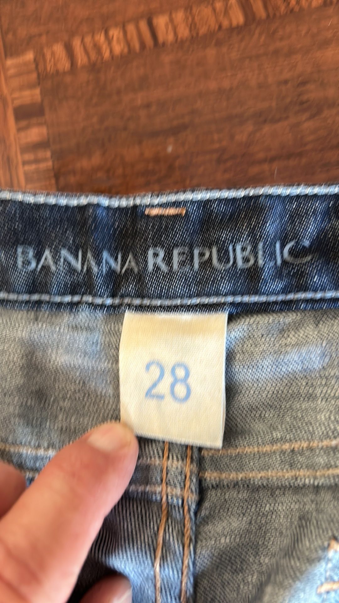 Banana Republic Straight Leg Blue Jeans Waist 28 Unisex