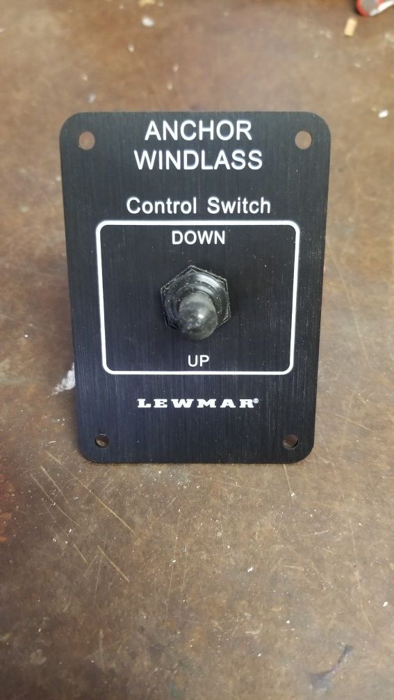 Lewmar windlass switch.