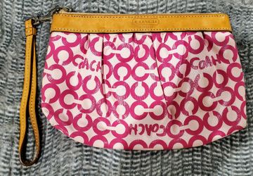 Large coach wristlet wallet