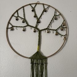 Macrame Tree of Life Wall Hanging – Boho Decor with Bells & Beads