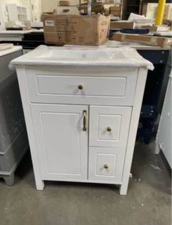 Assembled New 24" Bathroom Vanity with Sink Free Standing Single Basin Vanity Set