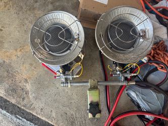 Dual Propane Radiant Heater Setup