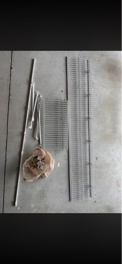 8 Pieces White Wire Shelving