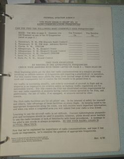 FAA Pilot EXAM-O-GRAM CIRCA 1960