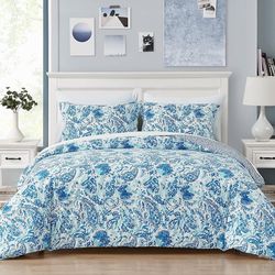 Poppy & Fritz - King Comforter Set, Reversible Cotton Bedding with Matching Shams
