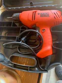 Black  and decker cable drill in case
