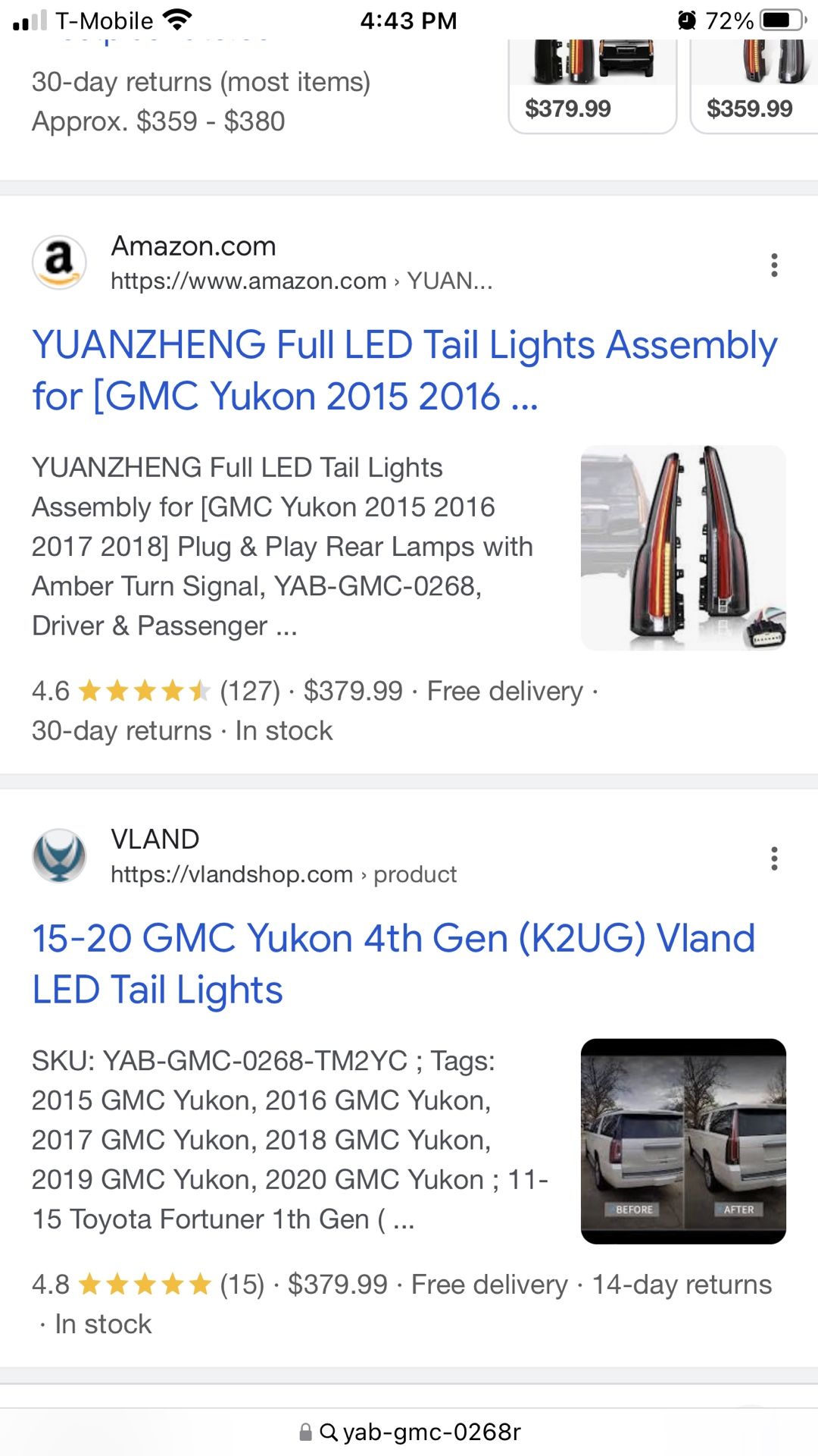 GMC LED Tail Light Assembly 