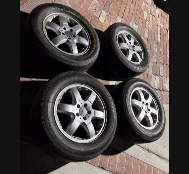4 - 275/55r17 5x112 5x4.13 Stock Mercedes ML500 Wheels Rims Tires!!!