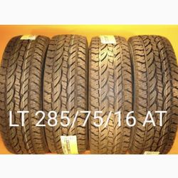 4   New Tires   For Sale   285/75/16   LT AT 10ply All Terrain   We Service Motorcycle Tires