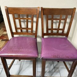 2 Wooden Chairs