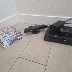 XBox 360 w/ Kinect + 6 Kinect Games - $80