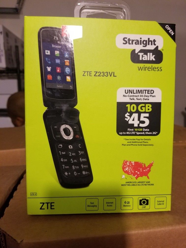 Straight - zte ( z233vl ) flip phone