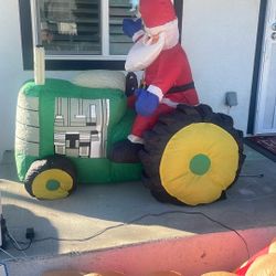 Santa On A Tractor