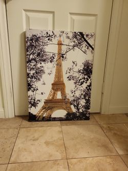 Eifel Tower On Canvas Board