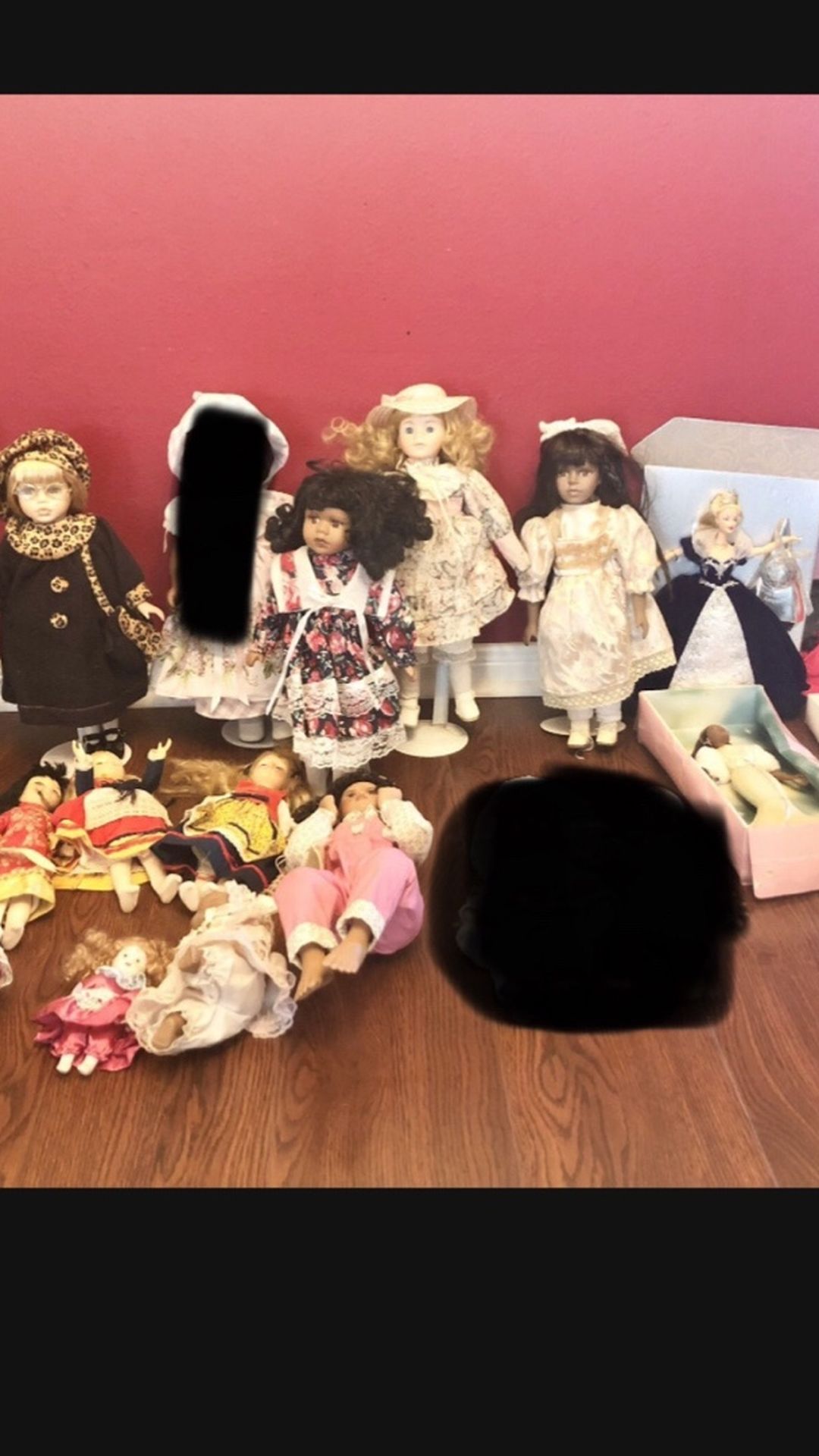 Vintage Porcelain Dolls And Barbie