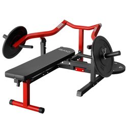 GMWD Chest Press Machine, 1050LBS Bench Press Machine with Independent Converging Arms, Adjustable Flat Incline Bench for Chest, AB Workouts, Shoulder