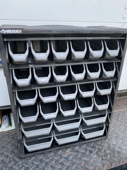 Lot Of (4) Husky 28 Drawer Organizes