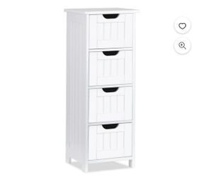 4 Drawers Narrow Bathroom Storage Cabinet