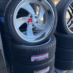 20” Us Mags Desperado 20x8 Front 20x9.5 Rear 4” Lip  Wheels And Tires Fits Chevelle Nova Camaro Monte Carlo Impala S-10 Cutlass $1500 Cash Otd.