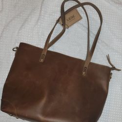 S Zone Leather Shoulder Bag NWT
