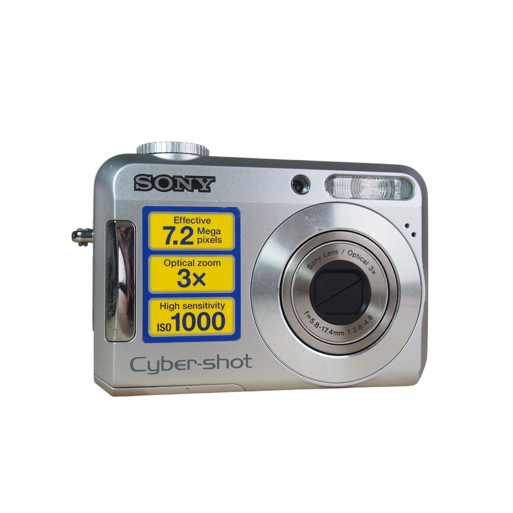 Sony CyberShot DSC-S650 7.2MP Digital Camera Silver w/Charger + Battery Tested Comes with: Camera Wrist Strap *Takes 2 AA Batteries *Guaranteed to wor