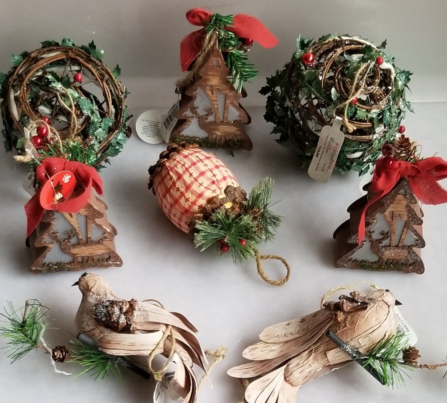 Christmas Bird & Deer Ornaments