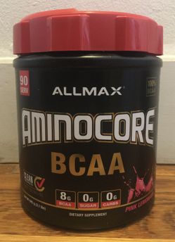 ALLMAX AMINOCORE BCAA Pink Lemonade 90 servings 945 grams 2.1 lbs Branched Chain