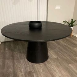Mid Century Modern Round Wood Table 59” - Free Delivery ✅ Round Wood Table - Modern Dining Table