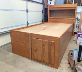 Twin bed frame with storage