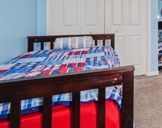 TWIN size Dark Brown Trundle Bed
