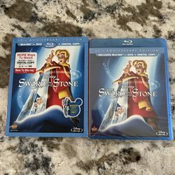 Sword in the Stone Blu-Ray Dvd Set Disney 50th Anniversary Edition W/ Slipcover