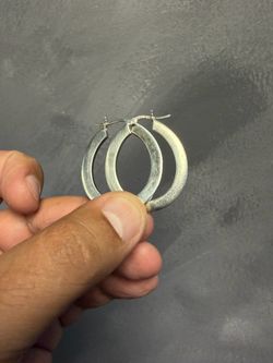 925 Large Vintage Hoop Earrings