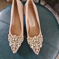 Pearl Embellished Pumps