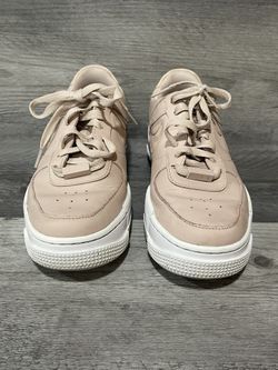 Nike Women's Pink Leather AF1 Sneakers Size 7  CK6649-200