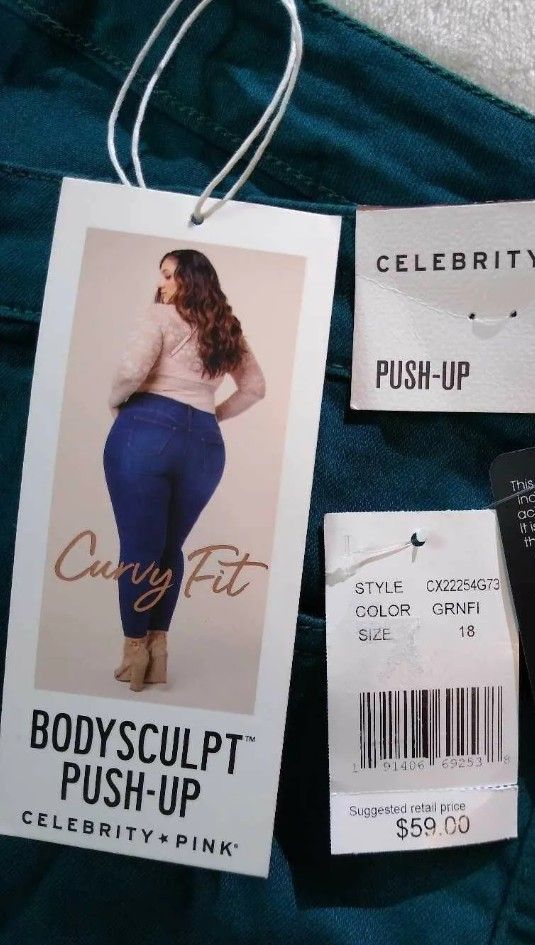 Celebrity Pink Womens Slim Skinny Ankle Jeans Curvey Body Sculpt Push-Up