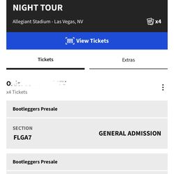 Luke Combs Tickets x2 Allegiant Stadium Las Vegas, NV