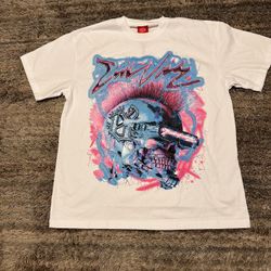 Evil Vice “Cyber Punk Skull” White Graphic  Tshirt XL BRAND NEW WITH TAGS