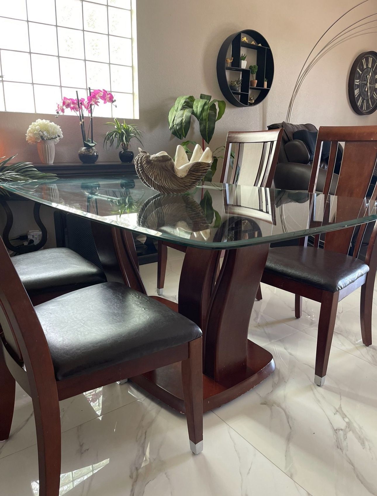 Real Wood Dining Table With 4 Chairs