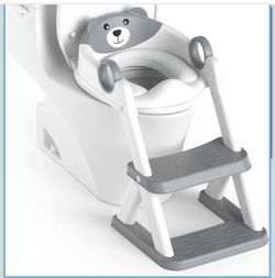 Potty Training Seat, Toddler Toilet Seat for Kids Boys Girls, 2 in1 Potty Training Toilet with Step Stool, 6 Adjustable Height, Splash Guard, Stable T