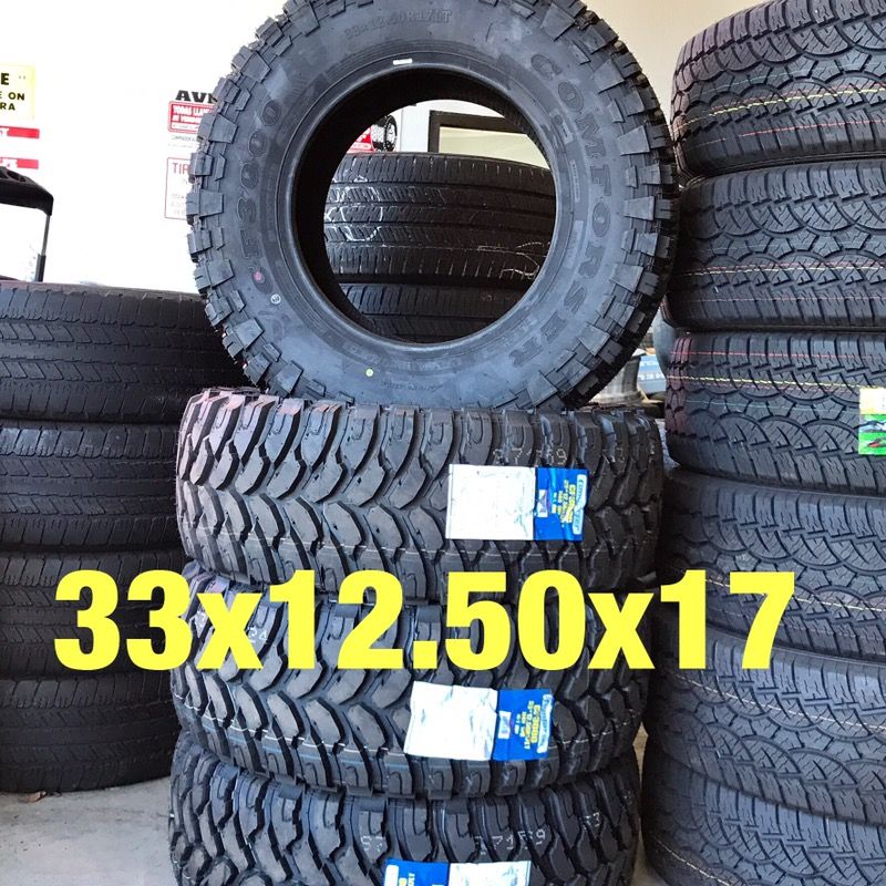 4 NEW tires 33x12.50x17 Mud Terrain