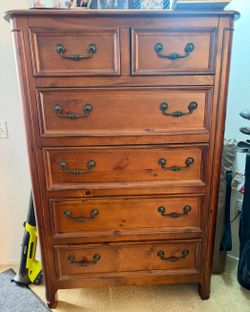 Tall Wood Chest of Drawers Dresser