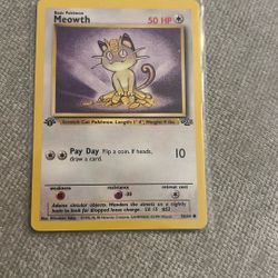 Pokemon Meowth 1st Edition 
