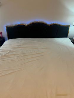 Elegant black king bed