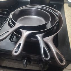 Vintage Wagner Ware set clean seasoned.