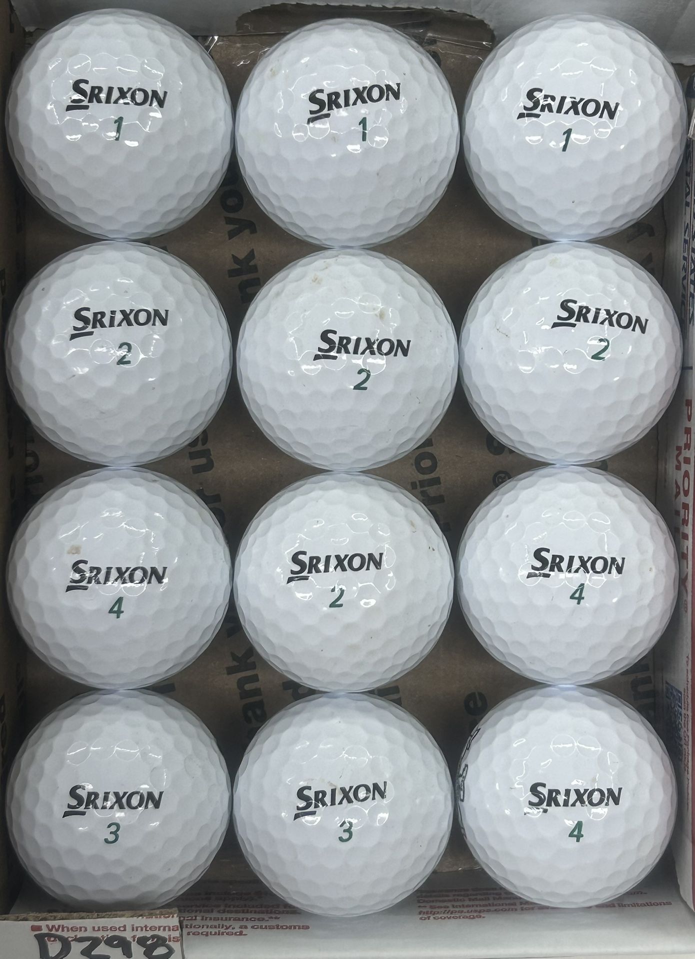 12 Srixon Soft Feel White Golf Balls 5/4a Lot D298