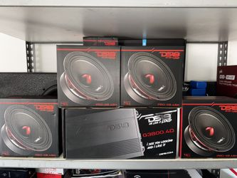 Ds18 Voice Bundle 4 Red Tip Ds18 Speakers With 4 Channel Voice Amp 