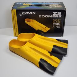FINIS Z2 Zoomers Short Blade Swim Fins Size C Mens 4-5.5 Womens 5-6.5 Black/Yellow 