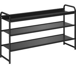 Brand New Long Shoe Rack for Closet, 3-Tier Shoe Organizer Storage for Closet Holds 20-24 Pairs, Large Fabric Stackable Shoe Rack Shelf for Entryway, 