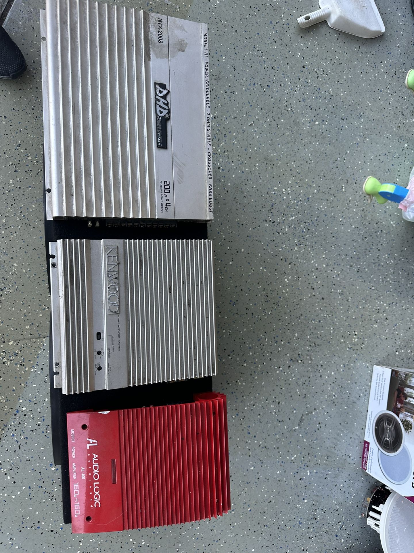 3 Amplifiers (Kenwood, AudioLogic & DHD)