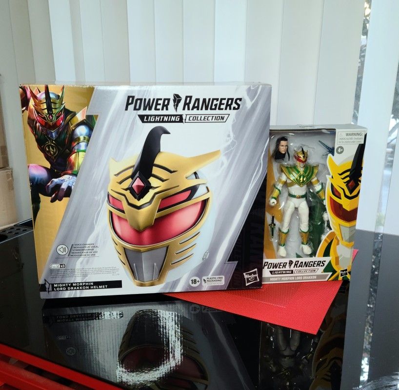 Power Rangers Lightning Collection Lord Drakkon Electronic Helmet & Action Figure Exclusives Bundle